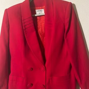 Red Kasper Skirt Suit size 16